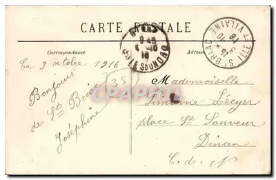 Saint-Briac — Zamek Villebresme — kolekcja Germain-Guerrin, Saint-Malo — Rewers