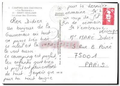 Praia dos Chevrets — Saint-Coulomb — A.S. Couleurs Naturelles — Verso