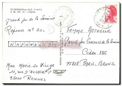 St-Germain-sur-Ille — kościół i pomnik upamiętniający zmarłych — Cing — Rewers