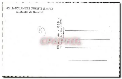 St-Jouan-des-Guerets (Ille-et-Vilaine) — Młyn Quinard — Wydawnictwo Sztuki GIN — Rewers