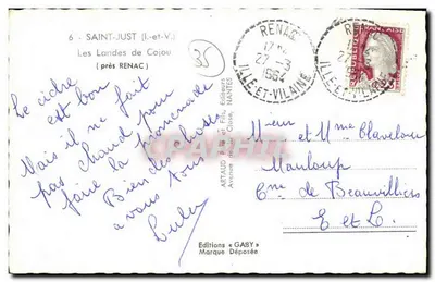 As Landas de Cojou — perto de RENAC — Edições Gaby — Verso