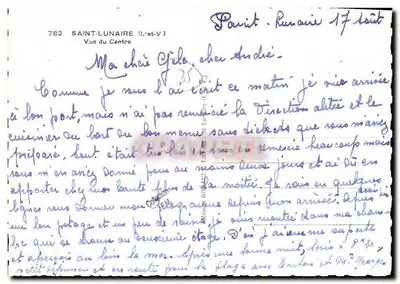 Saint-Lunaire (Ille-et-Vilaine) — Widok z centrum — wydawca: Mullian, nr 782 — Rewers