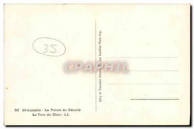 De Katgat — St-Lunaire — Lévy et Neudoin Réunis, Imp. Letellier Parijs — Achterkant