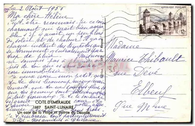 Côte d'Émeraude — Pointe du Décollé — Wydawnictwo Loïc — Rewers