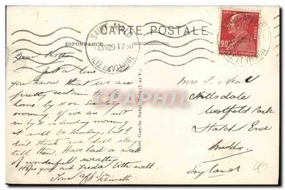 Visão interna do Décollé — Côte d'Émeraude, St-Lunaire — G.F. n°4358 — Verso