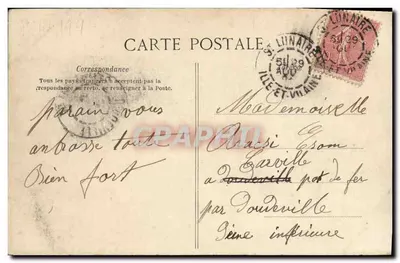 Saint-Lunaire — A Praia de Longchamps — G.F. — Costa da Esmeralda — Verso