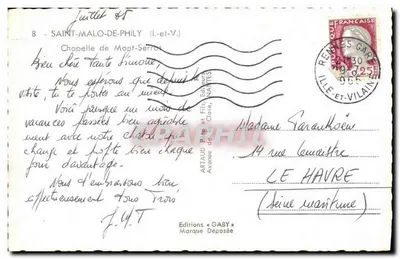 Cappella di Mont-Serrat — Saint-Malo-de-Phily (Ille-et-Vilaine) — Edizioni Gaby — Verso