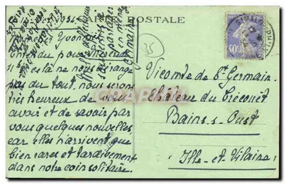 Saint-Malo-de-Phily — Castello di La Gaudinais — Editore: P. de Pérearni — Verso