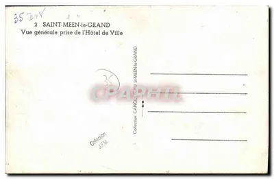 Saint-Méen-le-Grand — Vista generale scattata dall'Hôtel de Ville — Editore: Canquêteau — Verso