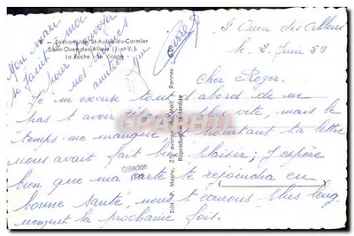 Vista del viraje en Saint-Ouen-des-Alleux (Loire-Atlantique) — editor Edit. P. Mesny, Rennes — n° 059 — Reverso