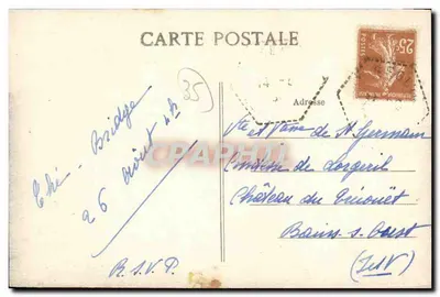 Zamek Sauvagère — St-Séglin (Ille-et-Vilaine) — Wydawca: H. Verbus, Mistrz Bretanii — Rewers
