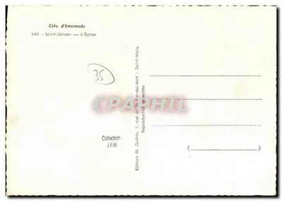 Saint-Servan — A Igreja — Edição J.F.M. — Verso