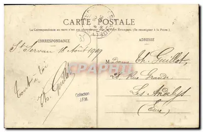 Saint-Servan — Ogólny widok portu Solidor — G. F. n° 4889 — Rewers