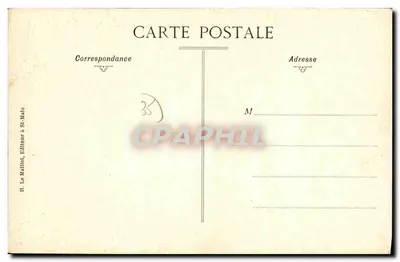 St-Servan — Wieża Solidor i ujście rzeki Rance — H. Le Malliot, wydawca w St-Malo — Rewers