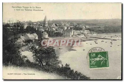 Saint-Suliac - Vista Geral — a bordo das Vedettes Dinardaises — Edição A. Jules Boutin, Dinard