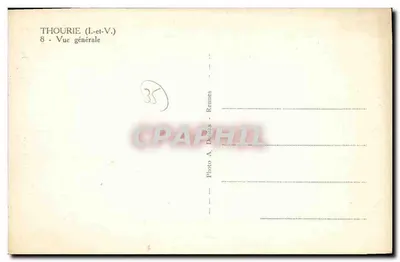 Thourie (Ille-et-Vilaine) — Ogólny widok — Foto A. Denis, Rennes — Rewers