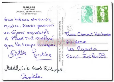 Zoo Loisirs — Québriac — Pamiątki — Rewers