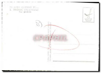 Tinteniac (Ille-et-Vilaine) — Vista geral — Edição Lapie — Verso