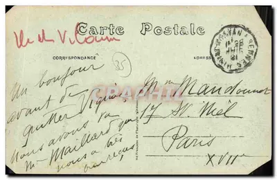 Vignoc (Ille-et-Vilaine) — Vue du Bourg et route de Langonnet — A. Lamiré, Editeur, Rennes — Achterkant
