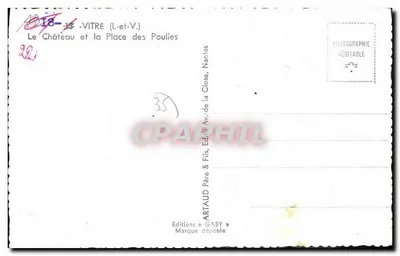 Zamek i Plac Poulies — Vitré (Ille-et-Vilaine) — Wydawnictwo Gaby — Rewers