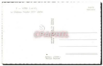 Vitré — Il Castello Feudale (XIV secolo) — Edizioni Gaby — Verso