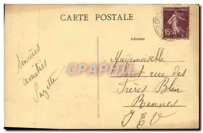 Vitré (Ille-et-Vilaine) — O Castelo dos Duques de La Trimoille (O Castelolet) — A. Lamiré, editor, Rennes — Verso