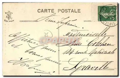 Vitré - Rue Baudrairie — La Bretagne Pittoresque, série 2665, editada por Wargon, St-Briac — Verso