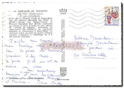Saint-Malo e os corsários — Éditions Iris Jos — Verso