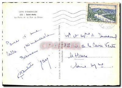 Rue de Dinan — Saint-Malo — Edizione M. Guérin, 1a serie — Verso