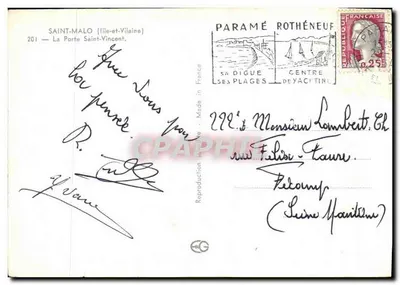 Saint-Malo — Brama Saint-Vincent — Paramé Rothéneuf — Rewers