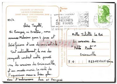 Saint-Malo — cidade corsária — Éditions d'Art Jack — Verso