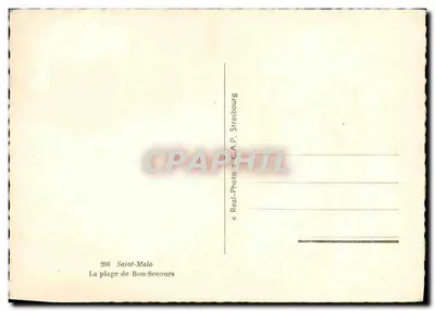 Saint-Malo — Plaża Bon-Secours — Real-Photo C.A.P. Strasbourg — Rewers