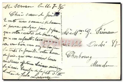 St-Malo - O novo Môle — Bilhete postal antigo n°160, editor Des Arts Photographiques — Verso