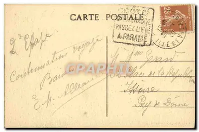St-Malo (I.-et-V.) — De Tramstation, het Casino en het Bassin — Uitgave A. Lamiré, Rennes — Achterkant