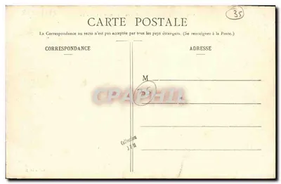 St-Malo — A Praia de Bon-Secours e o Grand Bé — Coleção H. L. M. — Verso