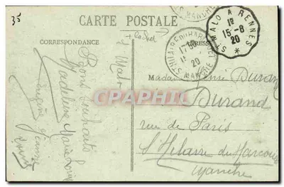 Saint-Malo - Um Canto da Praia - G. F. - Editor Onfria St-Malo (I e V) — Verso
