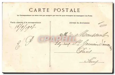 Saint-Malo — Le Môle des Noires à la Tempête du 25 Août 1903 — G.F. n°2886 — Verso