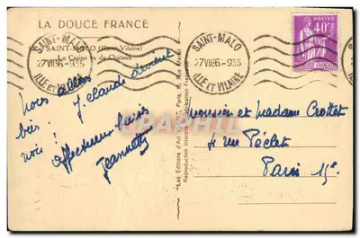 Kasyno Zamkowe — Saint-Malo (Ille-et-Vilaine) — Les Éditions d'Art — Rewers