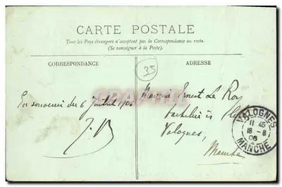 Saint-Malo — O Túmulo de Chateaubriand — LL. n° 698 — Verso
