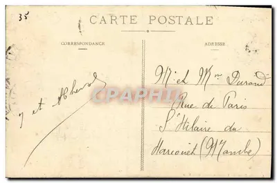 Saint-Malo — O Môle sob tempestade — G. F. Guérin, n° 4980 — Verso
