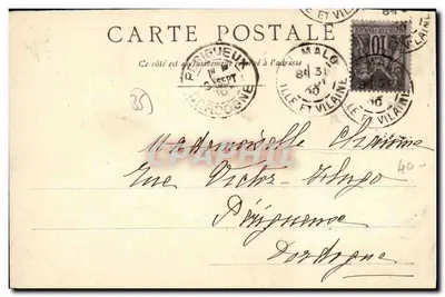 Saint-Malo, la Donane y la Grande Porta — editor no identificado, número de serie no visible — Reverso