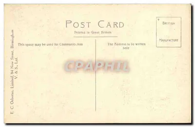 Galeria de Arte, Birmingham — torre de relógio — E. C. Osborne, Limited — Verso