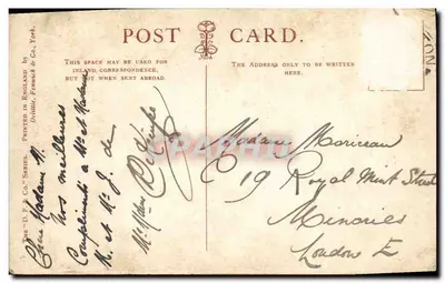 West Pier, Brighton — vista della diga — D. F. & Co., York, serie 'D' — Verso