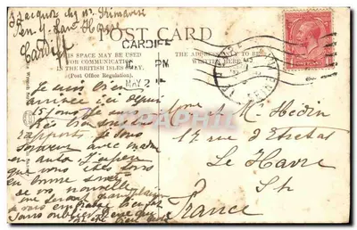 Cardiff — Główne Biuro Pocztowe — Seria Wrench Nr 5785 — Rewers