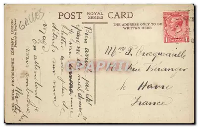 City Hall & Law Courts — Cardiff — Ernest T. Bush, n° 2169 — Verso