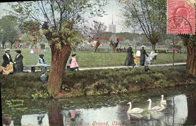 Bilhete postal antigo Recreation Ground Chelmsford