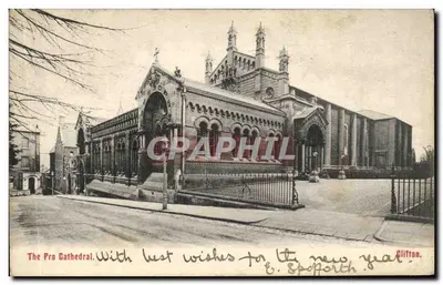 A Catedral de Clifton — vista do edifício — publicada por J.J. Saunders, série No 204