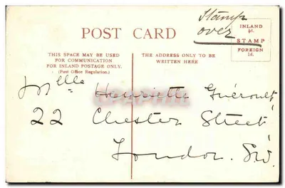 Hotel Królowej i Royal Parade, Eastbourne — wydawca Postcard Dealers, 168-170 Terminus Road, Eastbourne — Rewers