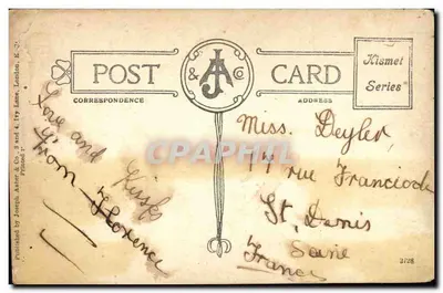 Bilhete postal antigo Eastbourne Marlne Parade Avion Aviation — Verso