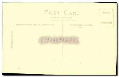 Princes Street (East End), Edinburgh — stadsuitzicht met tram en klok — Valentine's Stamp — Achterkant